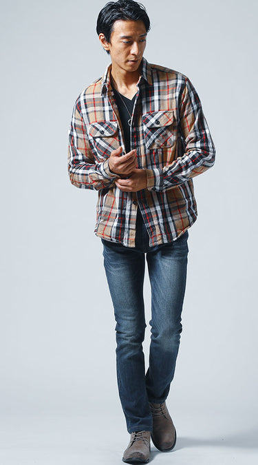 40代メンズにおすすめのチェックシャツの着こなし例