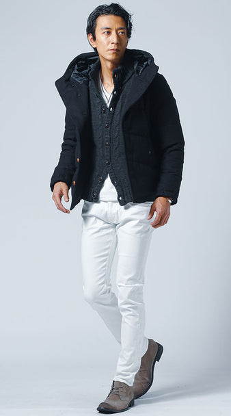 黒カーディガン