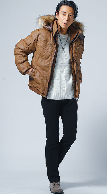 おすすめニットを使った40代メンズコーディネート例