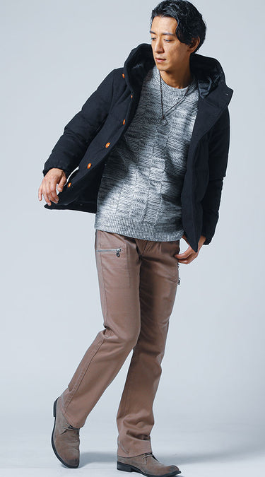 おすすめニットを使った40代メンズコーディネート例