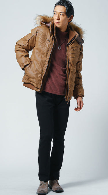 ニット メンズ コーデ  着こなし