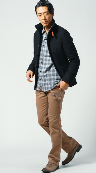 50代メンズにおすすめのハーフコートのコーデ