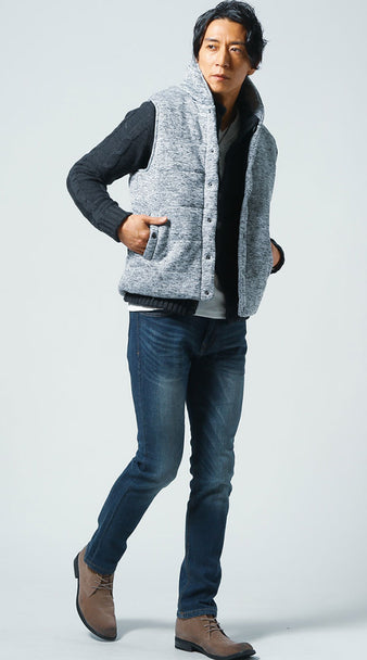 50代メンズにおすすめのダウンベストコーデ