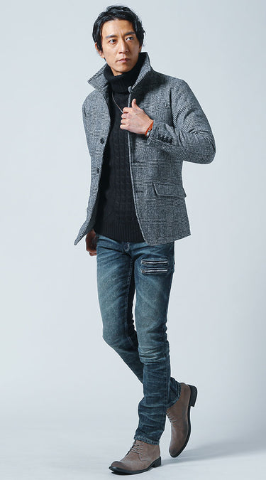 冬素材を使ったイタリアンジャケット