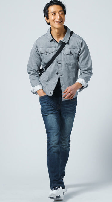 50代男性におすすめの休日ショルダーバッグのコーデ例