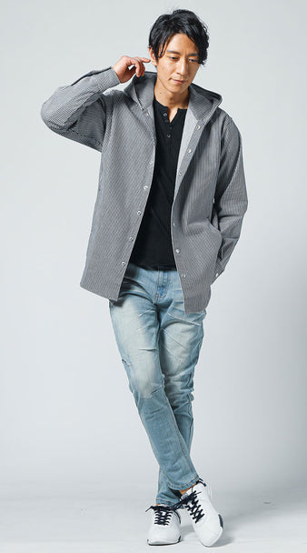 太め体型の50代男性におすすめの春コーデ例