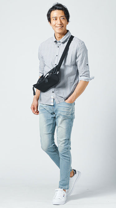 夏におすすめのメンズシャツ×ズボンコーデ