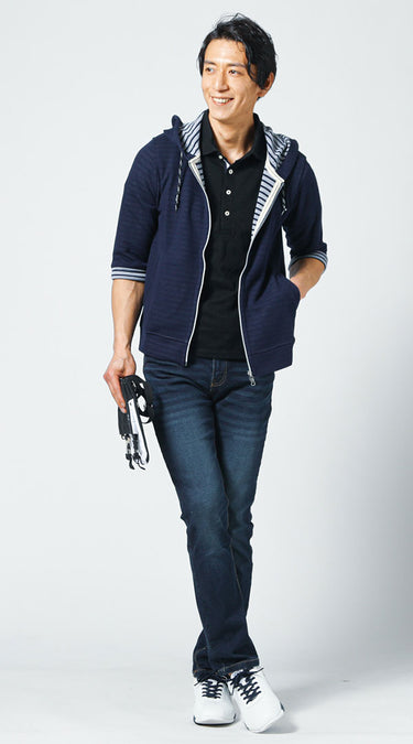 50代男性におすすめの休日ショルダーバッグのコーデ例