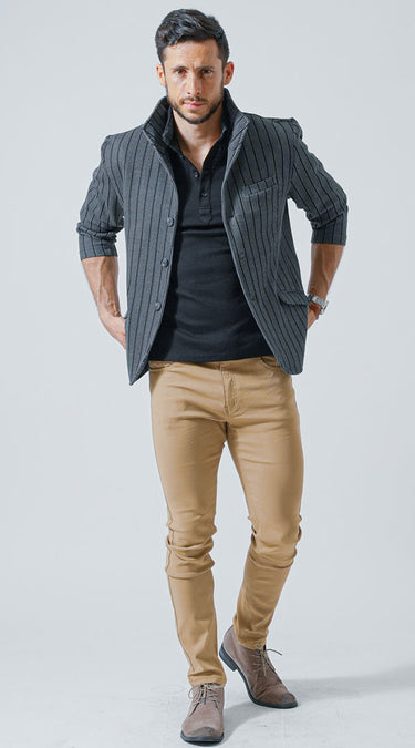 太ってるメンズでも穿けるおすすめのスキニーパンツコーデの例