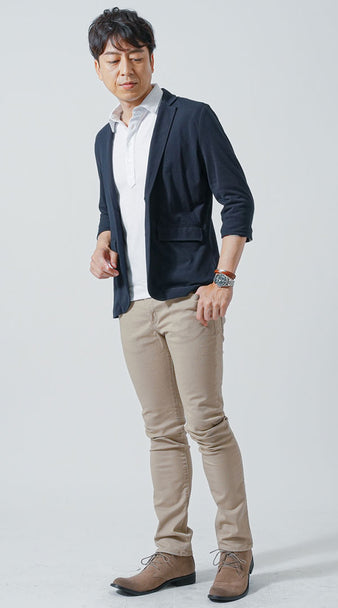 50代メンズ秋のチノパンコーディネート