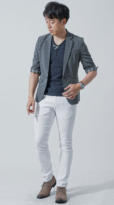 50代メンズパンツ?爽やかさを表現するなら白パンツ