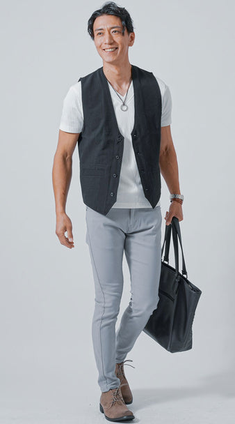 40代メンズにおすすめのちょいワル夏コーデの例