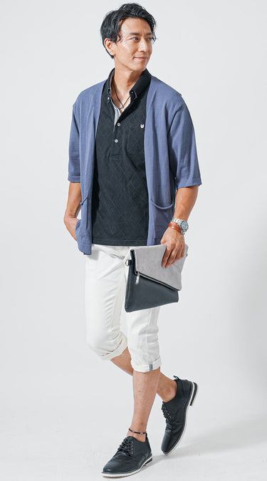 メンズのおすすめのポロシャツを着たコーデ例