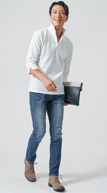 ポロシャツ×きれいめパンツのお手本コーデ