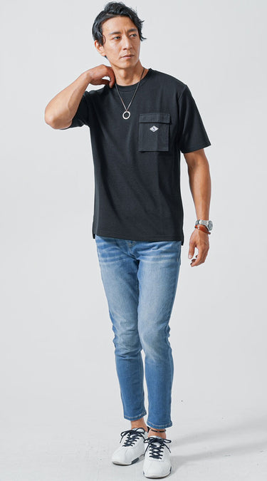 一枚着でもかっこいい・おしゃれな夏Tシャツコーデ例