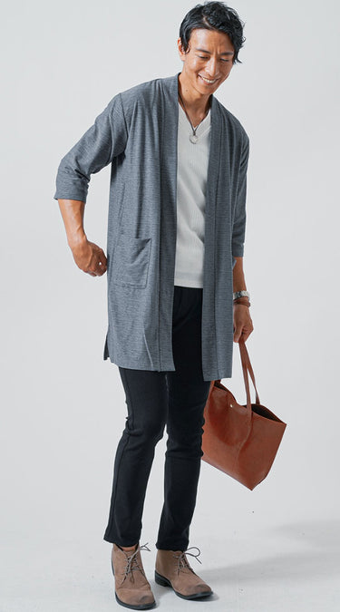 50代メンズトートバッグコーディネート