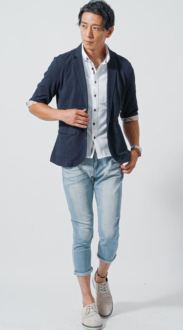 メンズのおすすめのポロシャツを着たコーデ例