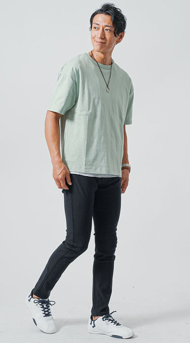 一枚着でもかっこいい・おしゃれな夏Tシャツコーデ例