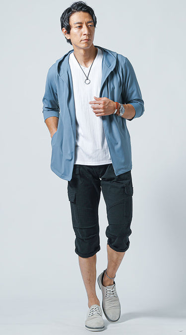 クロップドパンツのおしゃれなコーデ例