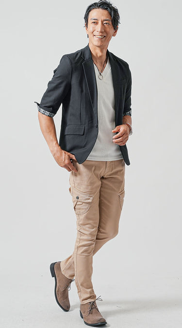 メンズにおすすめのカーゴパンツのコーデ例