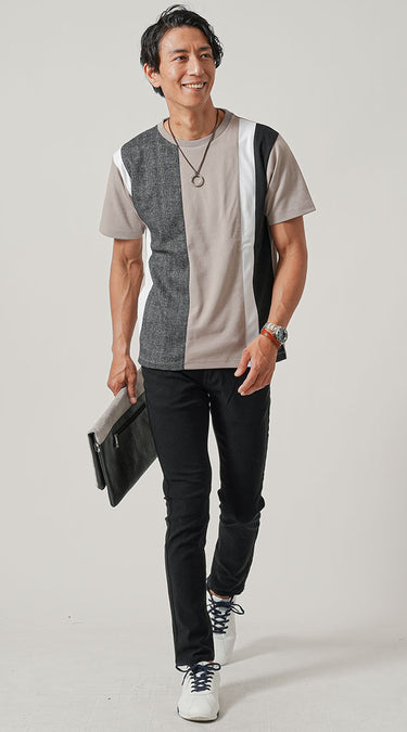 40代メンズにおすすめ、人気ブランドのズボン夏コーデ例