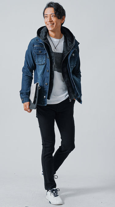 40代メンズにおすすめのグレークラッチバッグを使った秋コーディネート