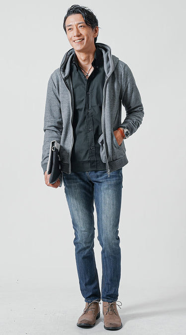 メンズにおすすめのパーカーコーデ