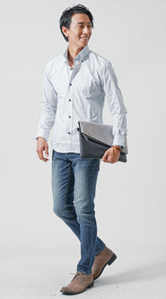 シャツに合うチノパン・スラックス・デニムのお手本コーデ