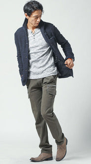 40代メンズにおすすめのカーキパンツコーデ