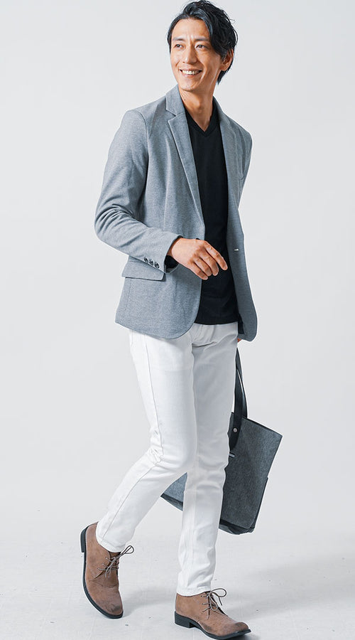 ジャケットに合うインナーコーデ