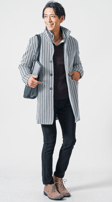 太め・ぽっちゃり体型におすすめの秋冬アウターコーデ例