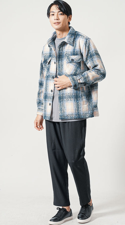 ジャケットに合うインナーメンズコーデ