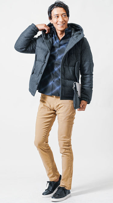 メンズにおすすめのチノパンに合う靴のコーデ例