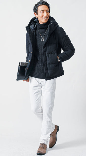 遊園地デート冬のコーデ例