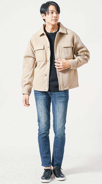 メンズにおすすめの20代向けきれいめカジュアルな冬のデート服コーデ