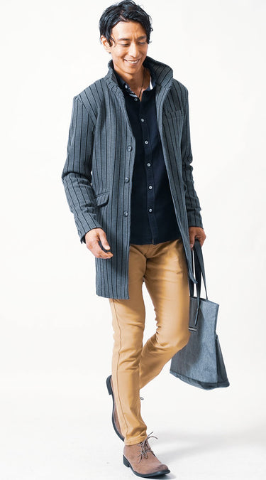 メンズにおすすめのチノパンに合う靴のコーデ例