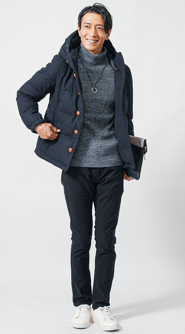 おすすめ冬パンツのメンズコーデ