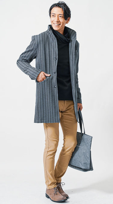 メンズにおすすめのチノパンに合う靴のコーデ例