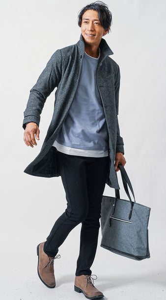 秋の高身長×細身メンズファッションコーデ例