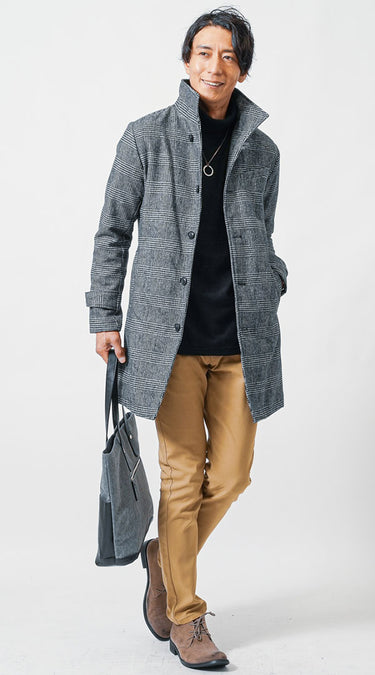 ダウン以外に冬アウターとしておすすめのウールコートコーデ例続き