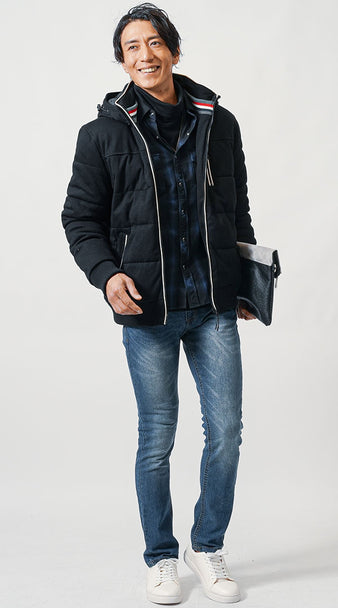 冬におすすめのメンズシャツ×ズボンコーデ