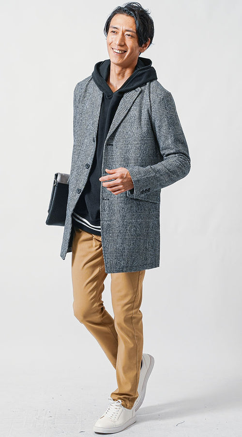 おしゃれなカジュアルコートのコーデ