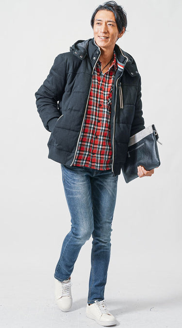 40代メンズにおすすめのチェックシャツを着こなしたコーデ例