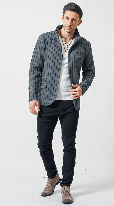 太ってるメンズでも穿けるおすすめのスキニーパンツコーデの例