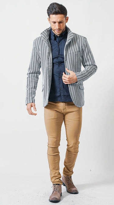 太ってるメンズでも穿けるおすすめのスキニーパンツコーデの例