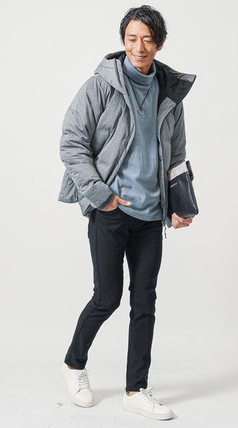 メンズにおすすめの気温1度に適したダウンジャケットの服装