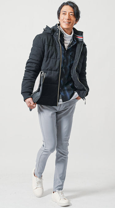 40代メンズにおすすめのチェックシャツを着こなしたコーデ例