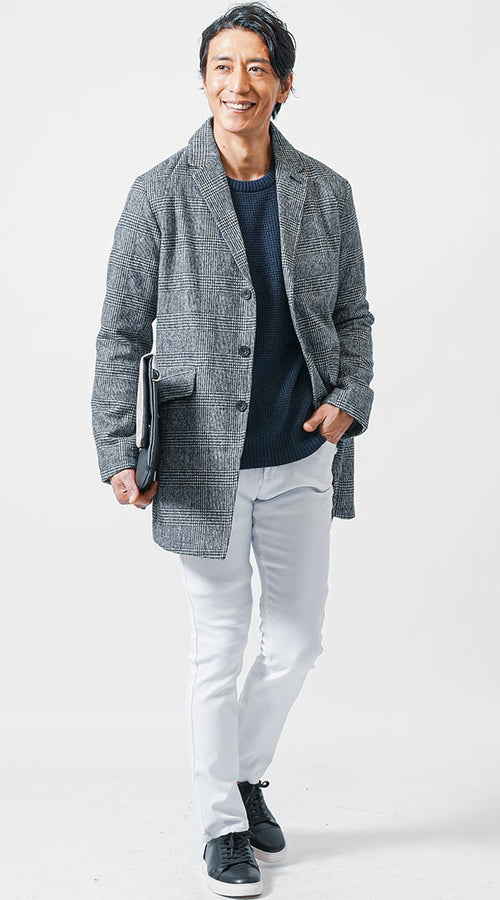 メンズにおすすめの薄手コートコーデ