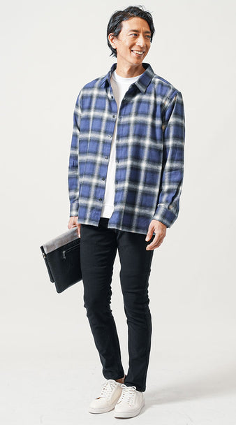 メンズにおすすめの黒パンツに合う靴のコーデ例