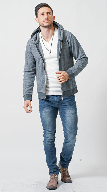 太ってるメンズでも穿けるおすすめのスキニーパンツコーデの例